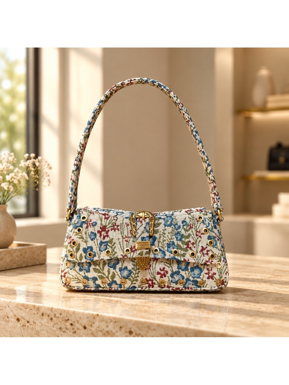 Betsey Johnson XO Isla Western Tapestry Shoulder Bag